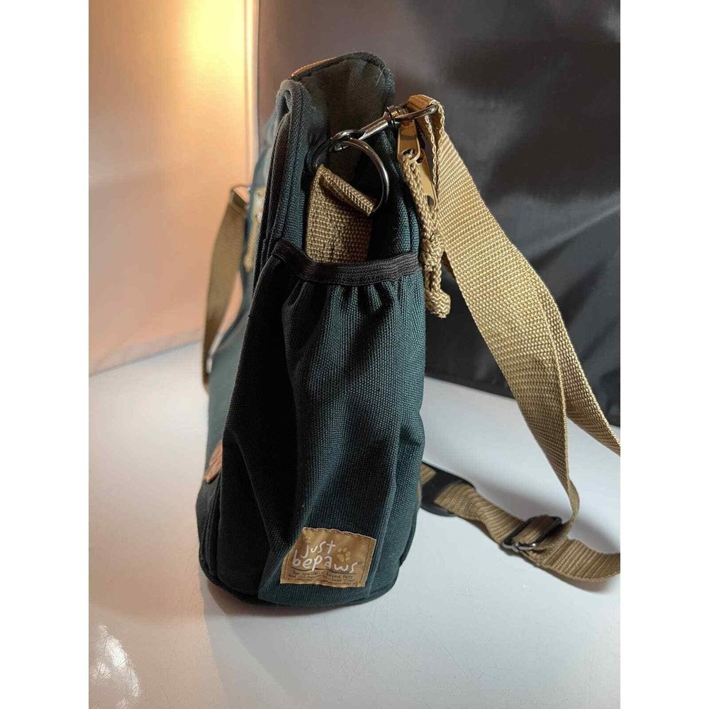 Just Bepaws Dog Travel Bag Green Tan‎ Personalized "KOKO" Tote Boutique Pet Gear - Picture 4 of 13